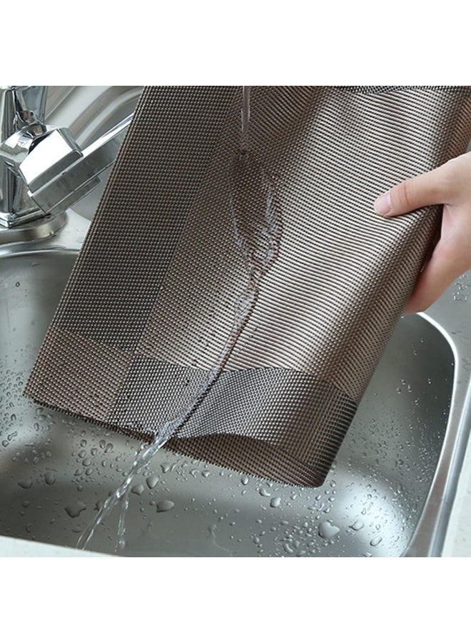 ablieve Brown Vinyl Placemats Set of 8 - Heat Resistant, Easy Clean Woven PVC Table Mats for Dining - Image 5